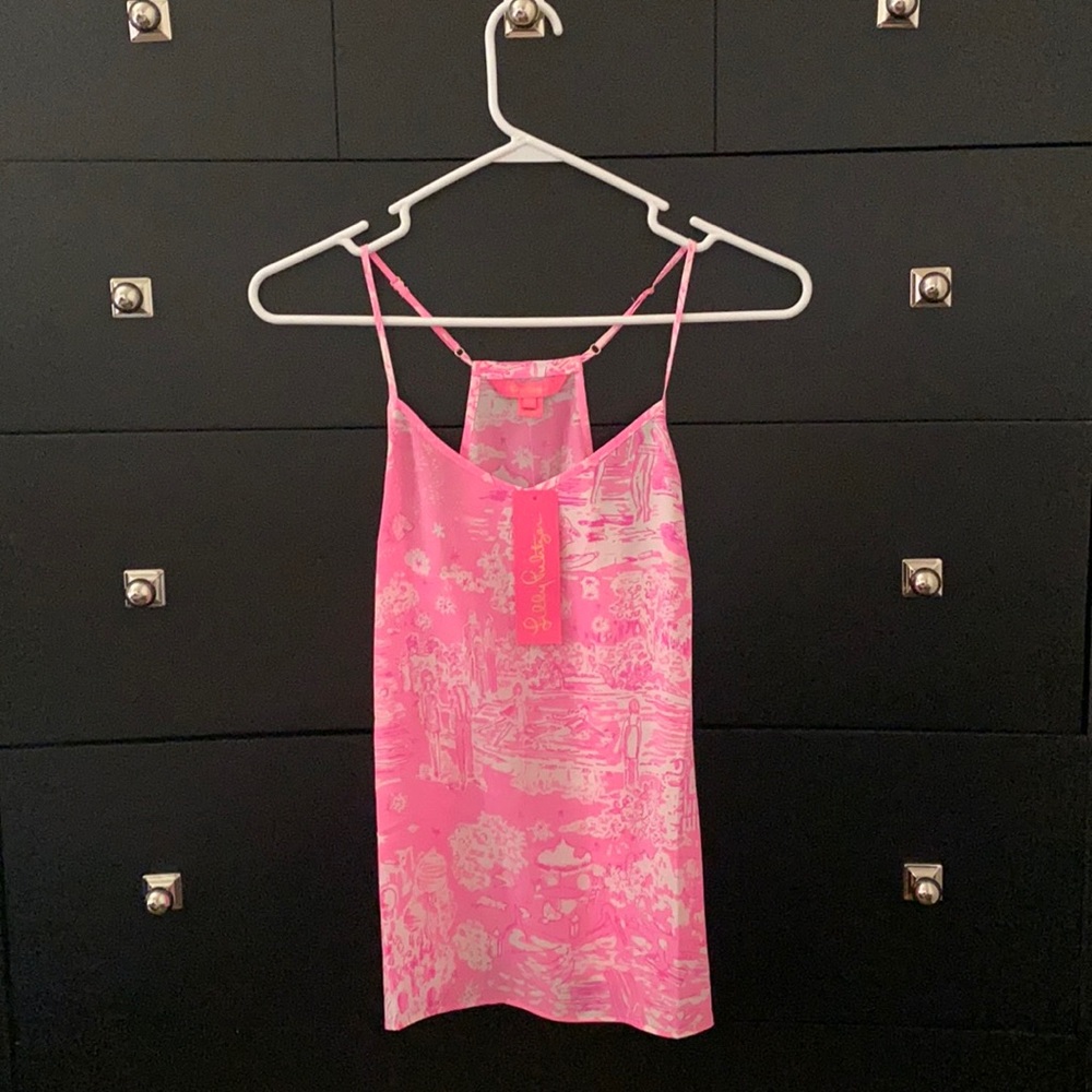 Lilly Pulitzer, Dusk Top, Pink, Skinny Dippin, XS